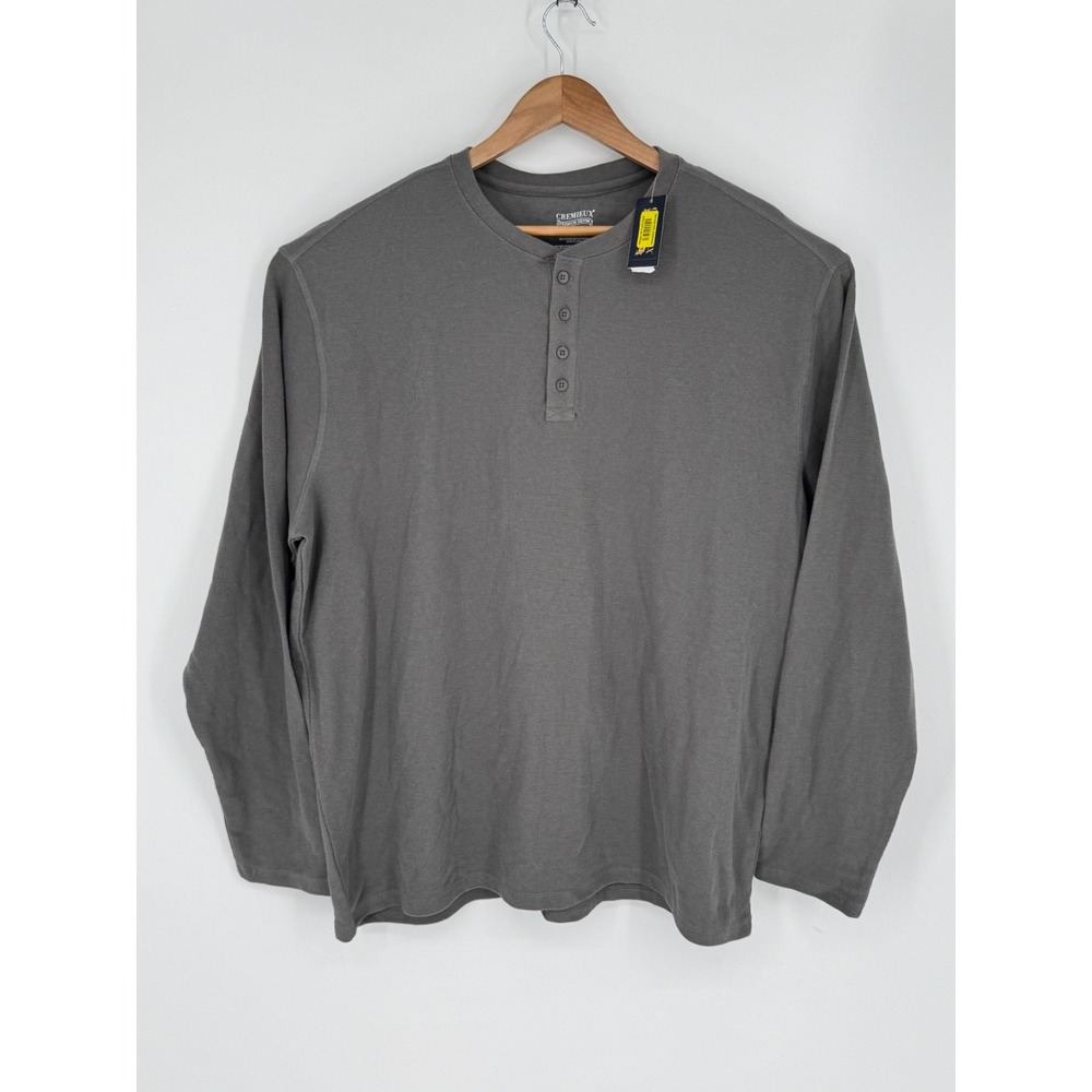 NWT Cremieux Premium Denim Long Sleeve Men's T-Shirt Size 2XL Gray Knit A8